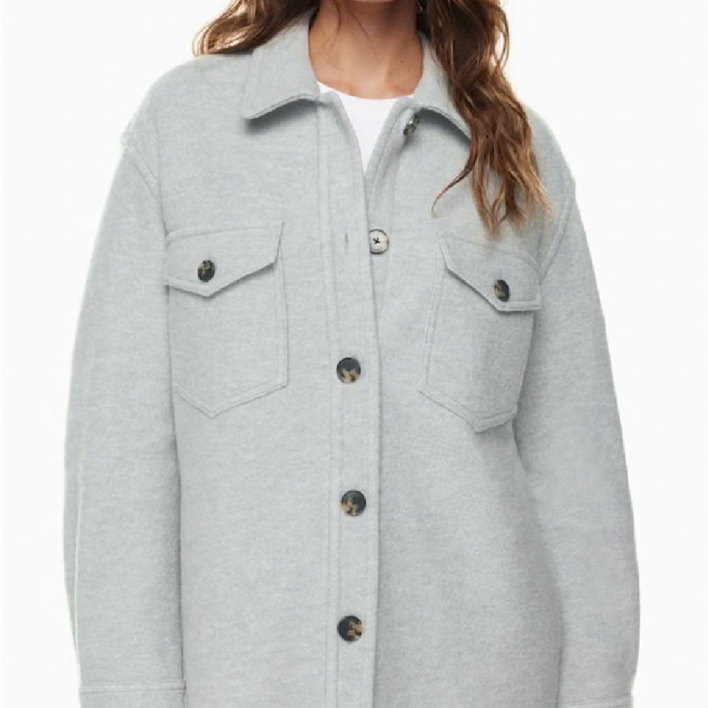 Aritzia Wilfred Ganna Merino Wool Shirt Jacket